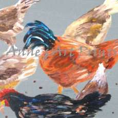 Roosters & Hens - 8 X 10 Acrylic on Canvas