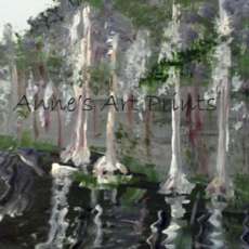 Cypress Trees - 8 X 10 Acrylic on Canvas