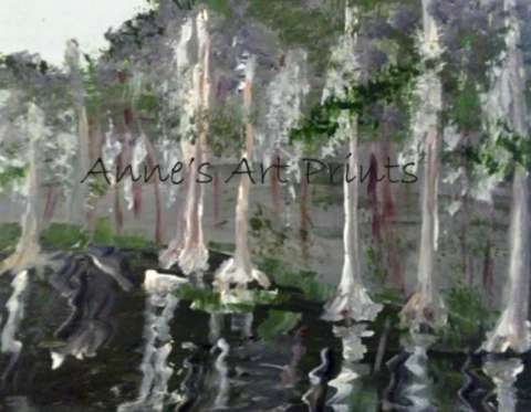 Cypress Trees - 8 X 10 Acrylic on Canvas