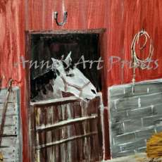 The Horse Barn - 8 X 10 Acrylic on Canvas