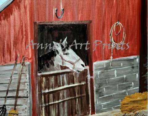 The Horse Barn - 8 X 10 Acrylic on Canvas