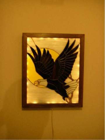 Eagle Stained Glass Light Box
