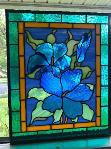 Hyacinth Stained Glass Panel