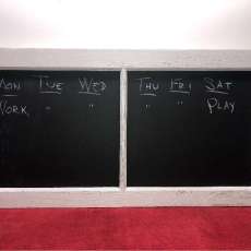 Vintage Window Sash With Chalk Boards