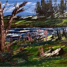 12” X 16” Pallet Knife Oil Painting.