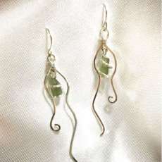 Sterling Silver Moldavite Earrings