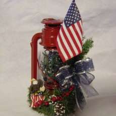 Lighted Barn Lantern Centerpiece