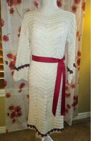 Chevron Rose Winter Dress