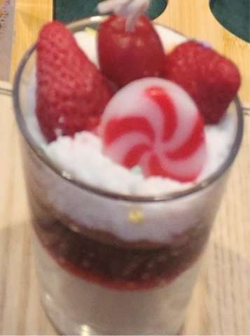 Peppermint and Strawberry Christmas Candle