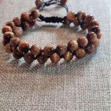 Yellow Tiger Eye Double Drawstring Bracelet