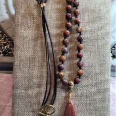 Mexican Agate Hand Tied Necklace