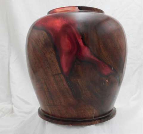 Walnut and Resin Vase