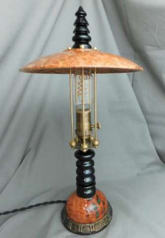 Desk Lamp From Red Coolibah and African Ebony