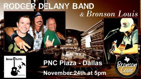 Rodger Delany Band on PNC Plaza at American Airlines Center - Show Flyer