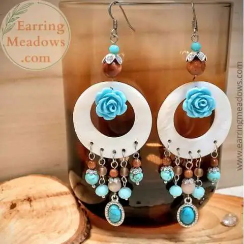 Western Rose - Earring Meadows - Chandelier Wedding Earrings