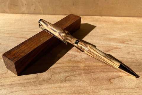 24k Plated Bethlehem Olivewood Slimline