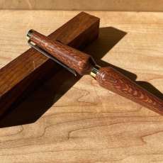 24k Gold Plated Leopard-Wood Slimline