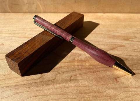 24k Plated Purpleheart Slimline