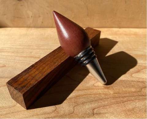 Purpleheart Bottle Stopper