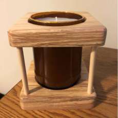 Poplar Wood Candle Holder