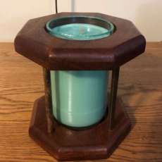 Walnut Octagan Candle Holder
