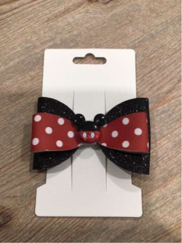 Faux Leather Mickey Mouse Hair Bow
