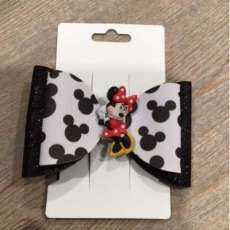 Faux Leather Minnie Mouse Hair Bow