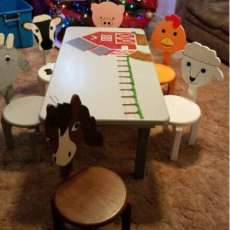 Kids Farm Table Set