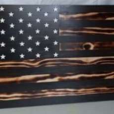 American Flag in Black