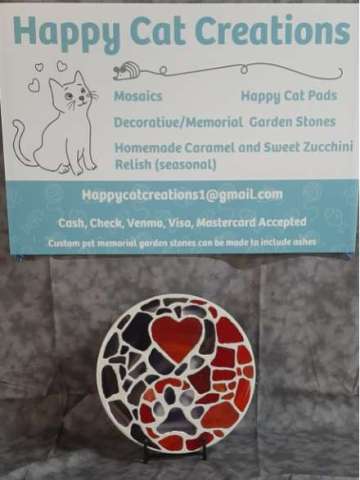 Two Color Pawprint Stone