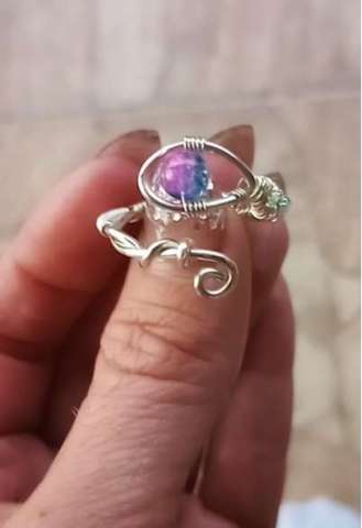 Mermaid Glass Twisted Ring