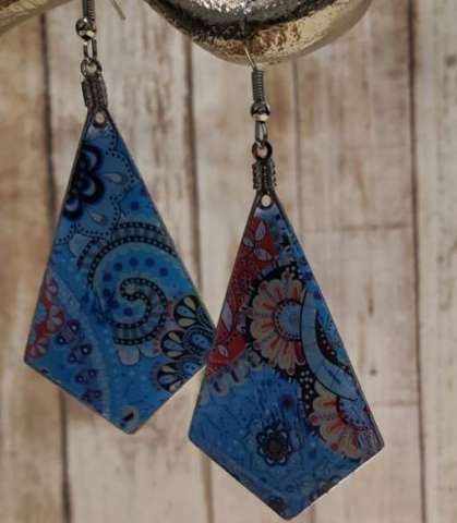 Paisley Dangle Resin Earrings