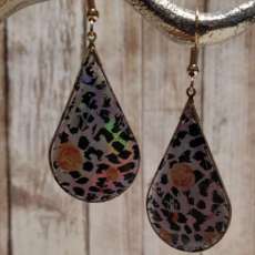 Leopard Print Resin Earrings