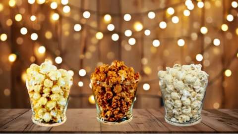 Sweet and Salty, Caramel and JalapeñO Cheddar Kettle Popped Corn