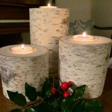 Birch Pillar Candles