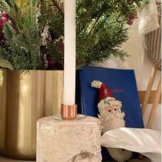 Birch/Brass Candle Stick Holders