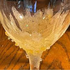 Beautiful Citrine Fat Wine Glass