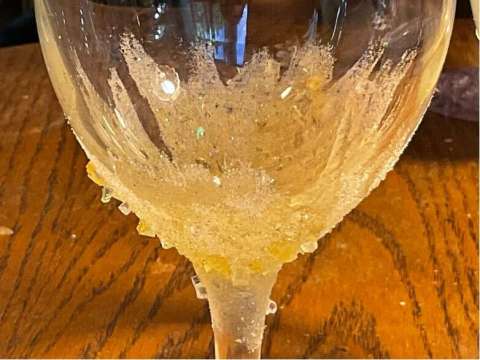 Beautiful Citrine Fat Wine Glass