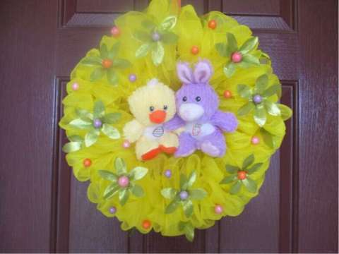 Duck and Bunny Wreath