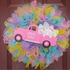 Truck Bunny Wreath