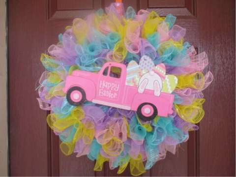 Truck Bunny Wreath