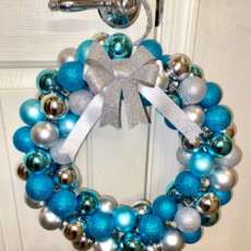 Teal and Silver Wreath