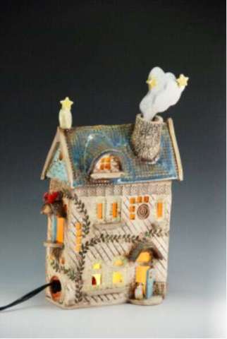 Lighted Country House 14” Tall