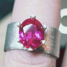 Sterling Silver and Ruby Ring