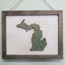 Rustic Michigan Wall Hanger