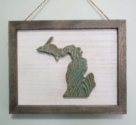 Rustic Michigan Wall Hanger