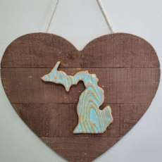 Michigan Heart Wall Hanger
