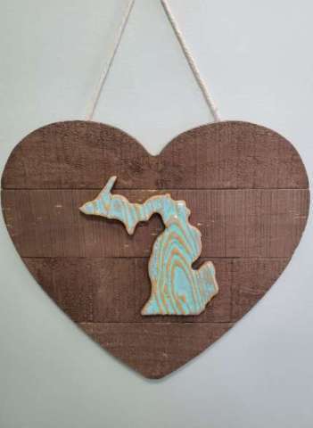 Michigan Heart Wall Hanger