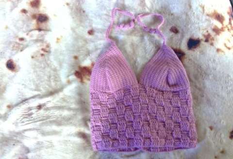 Pink Basket Weave