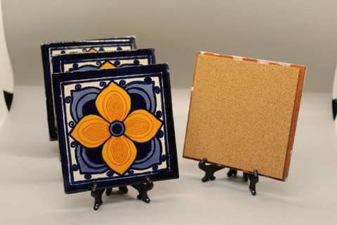 Mexican Tile Upcycled Coasters